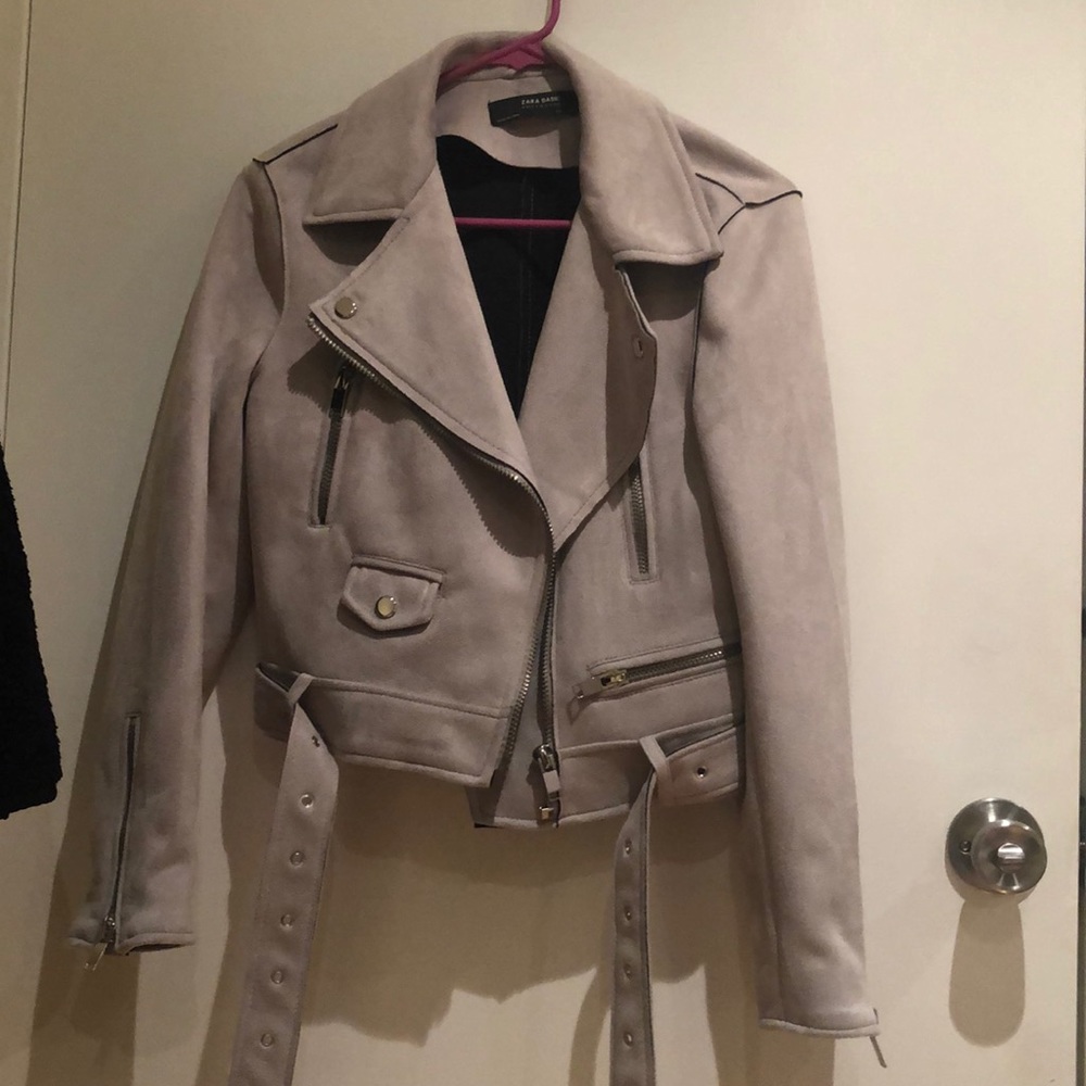 Zara Suede Motto Jacket